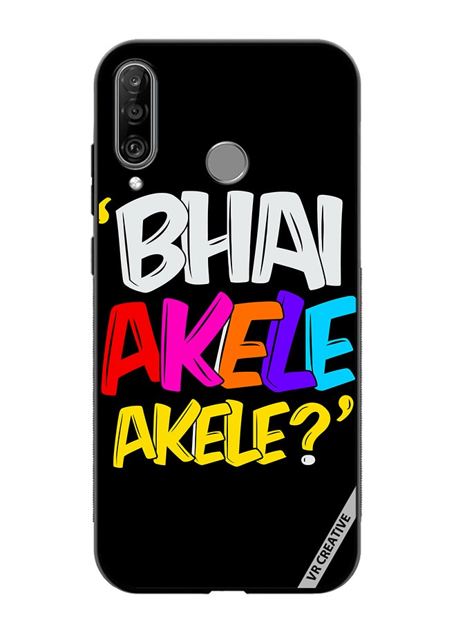 VR CREATIVE Protective Case Cover For Huawei P30 Lite Bhai Akele Akele Design Multicolour - Image 1