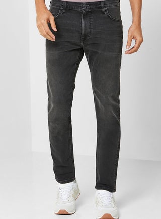 Mid Wash Straight Fit Jeans