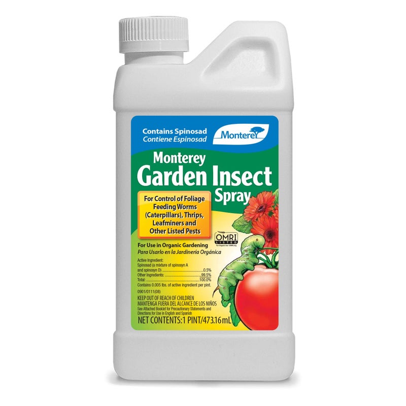 Monterey LG6150 Garden Insect Spray, Insecticide & Pesticide with Spinosad Concentrate, 16 oz - Image 1