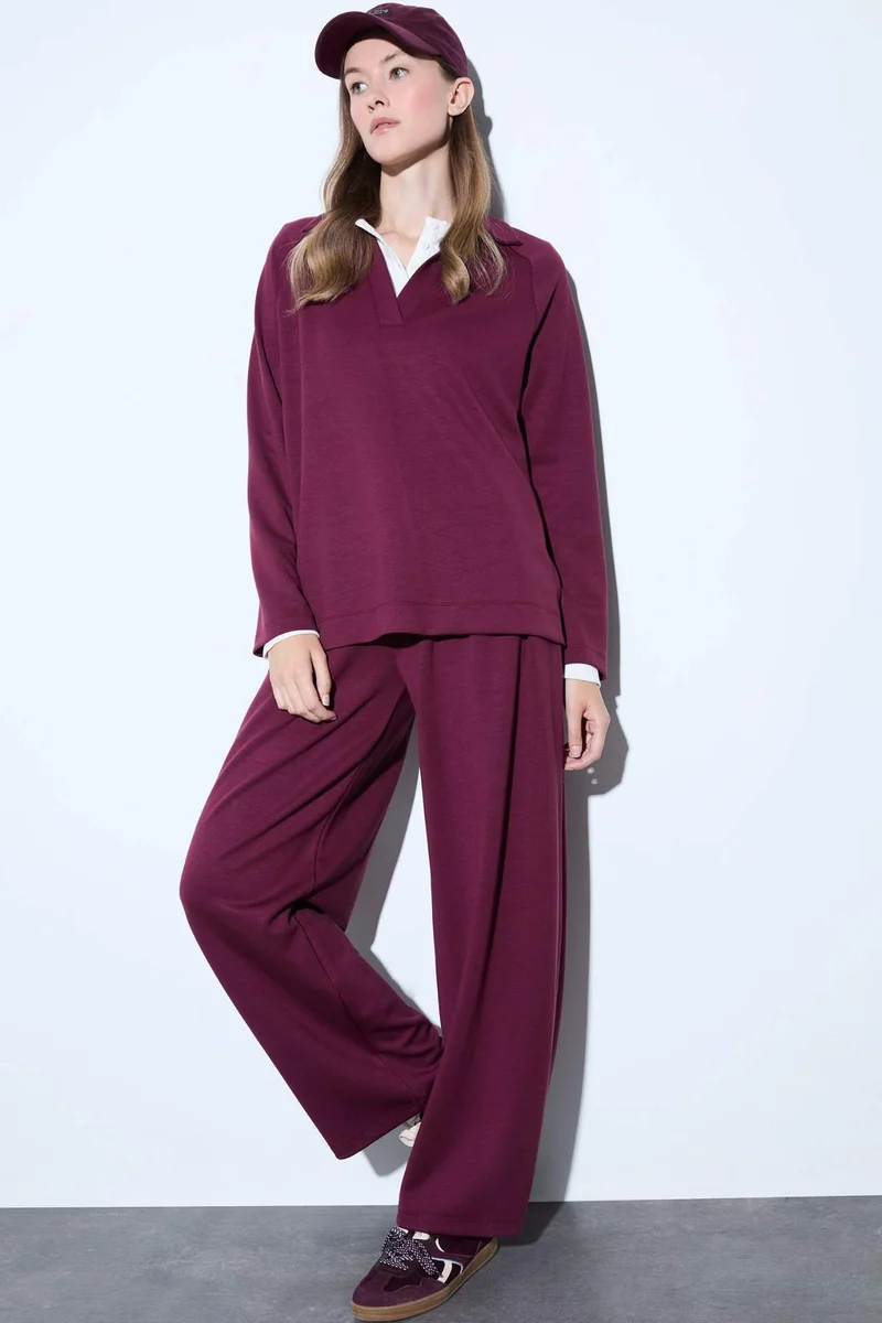 ديفاكتو Barrel Fit Straight Leg Pants