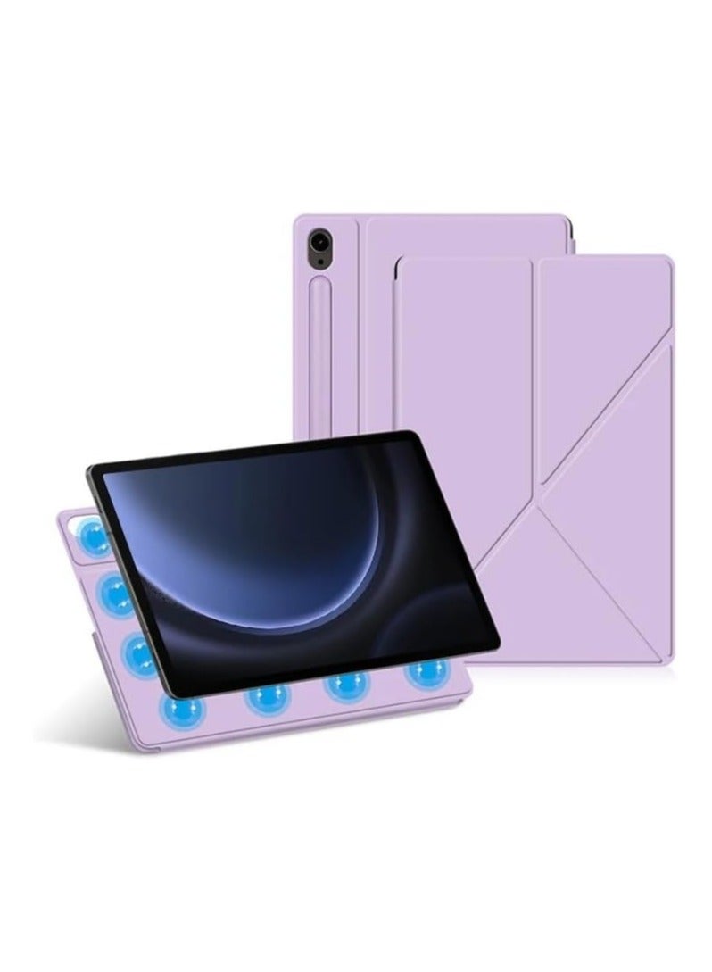 Magnetic Case Compatible with Samsung Galaxy Tab S10 FE Plus 13.1-inch (2025), Tri-Fold Magnetic and Adjustable Folding Stand Cover with Pen Slot and Auto Sleep/Wake Function