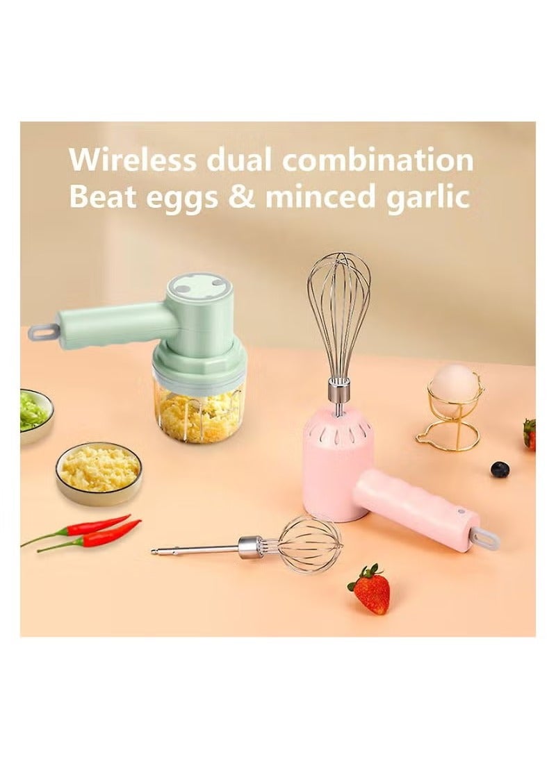 HAOHAN ARTC Wireless 3-in-1 Multifunction Chopper Cutter Mixing Cooking Machine - Pink, Food Processor for Quick & Easy Meal Prep - Image 4