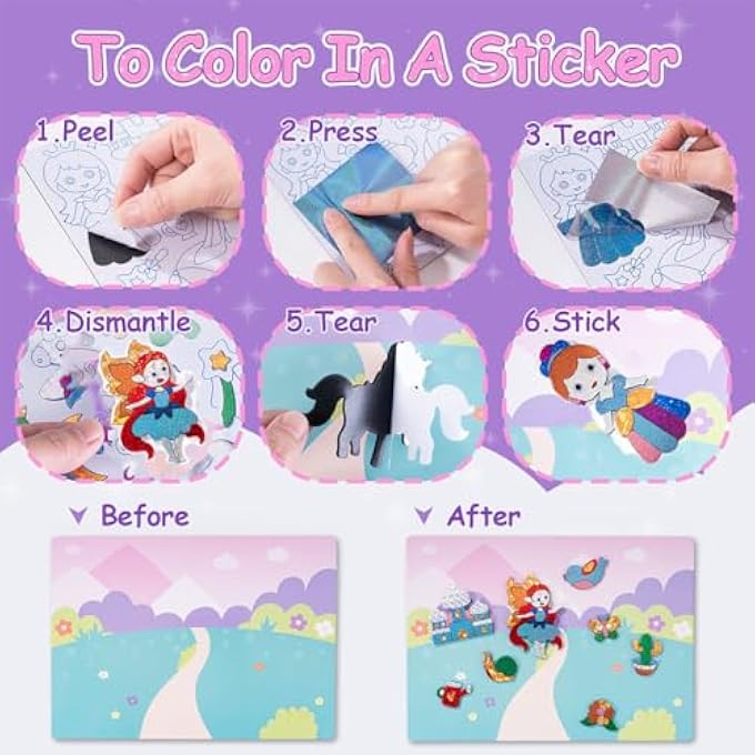 FOIL ART KIT FOR KIDS - ARTS CRAFTS FUN MESS FREE ACTIVITY, GIFTS FOR AGES 4 5 6 7 8 9 GIRLS BOYS, CRAFTS FOR KIDS CREATIVE BIRTHDAY EASTER BASKET STUFFERS GIFTS TOYS (DINOSAUR SERIES) - Image 5