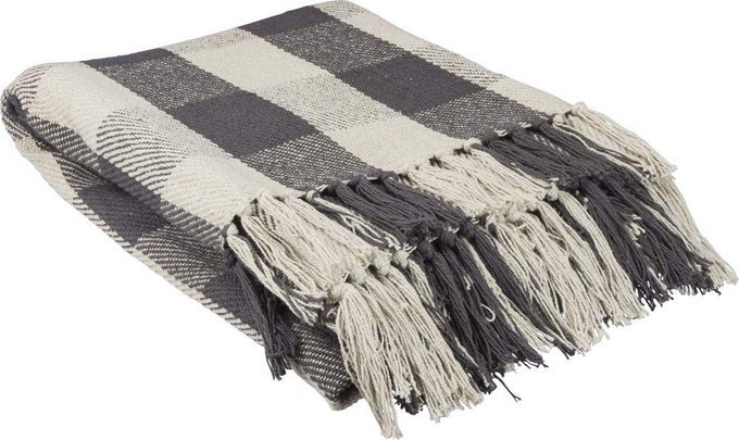 39798 FARMHOUSE STYLE THROW BLANKET 50 X 60INCHES BUFFALO CHECK
