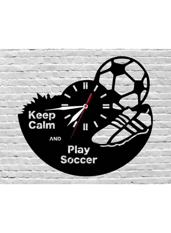 The Bros Play Soccer Modern Decorative Acrylic Wall Clock (40X40)