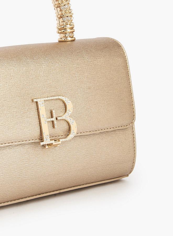 Flora Bella By Shoexpress Floral Bella Logo Embellished Crossbody Bag with Detachable Strap Ramadan Collection - Image 5