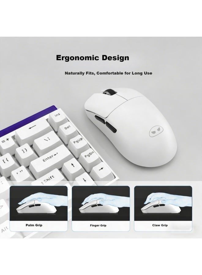 Magegee Scout Wireless Bluetooth Tri-mode Rechargeable Gaming Mouse Lightweight Wireless Mouse White - Image 1