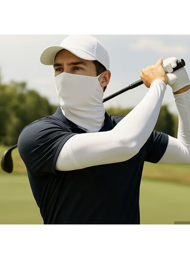 HIAS 2 Pack UV Protection Cooling Arm Sleeves - Unisex Sunblock Sleeves for Men & Women, Breathable Long Hand Sleeves for Golf, Basketball, Driving, Hiking & Outdoor Sports (White) - Image 5