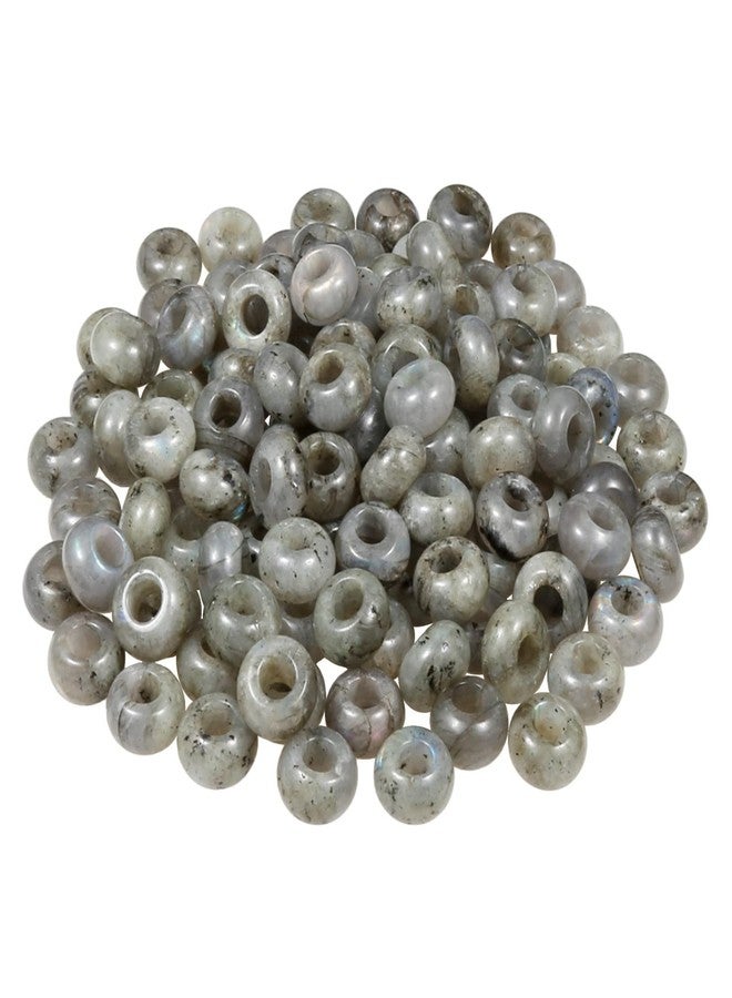 SUNYIK Pack of 20 Natural Stone Crystal Macrame European Large Hole Beads for Jewelry Making, Labradorite, 14x8mm - Image 1