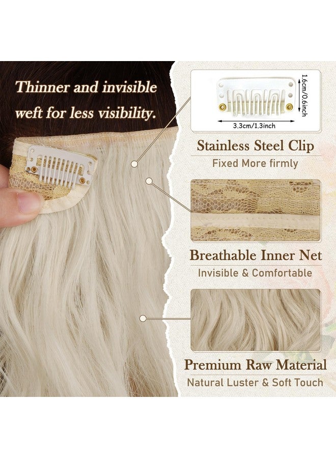 بارسدار وصلات شعر قصيرة مموجة من بارسدار - وصلات شعر أشقر بطول 12 بوصة للنساء - 6 قطع من وصلات الشعر الاصطناعية السميكة والناعمة للاستخدام اليومي - أشقر فاتح - Image 3