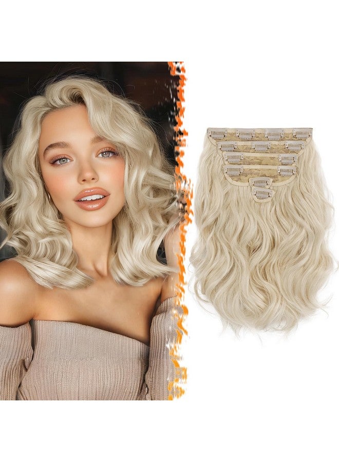 بارسدار وصلات شعر قصيرة مموجة من بارسدار - وصلات شعر أشقر بطول 12 بوصة للنساء - 6 قطع من وصلات الشعر الاصطناعية السميكة والناعمة للاستخدام اليومي - أشقر فاتح - Image 1