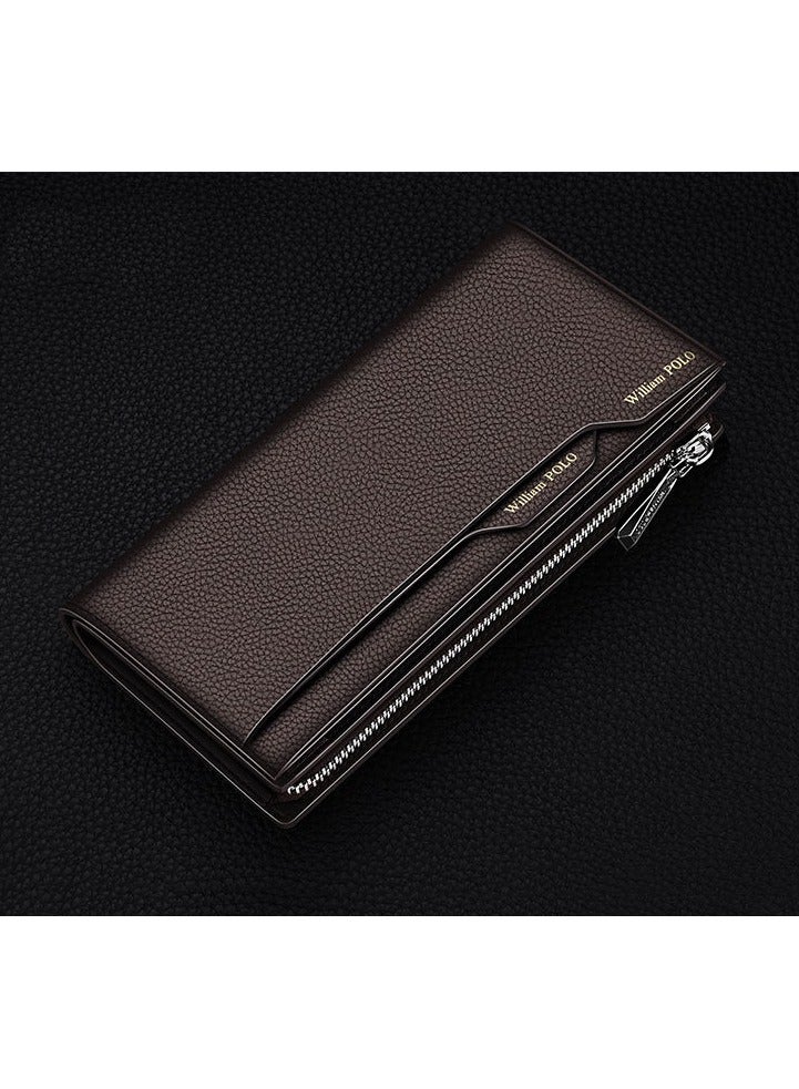William Polo wallet Men's premium soft leather wallet made of genuine leather and men's cowhide handbag - Image 1