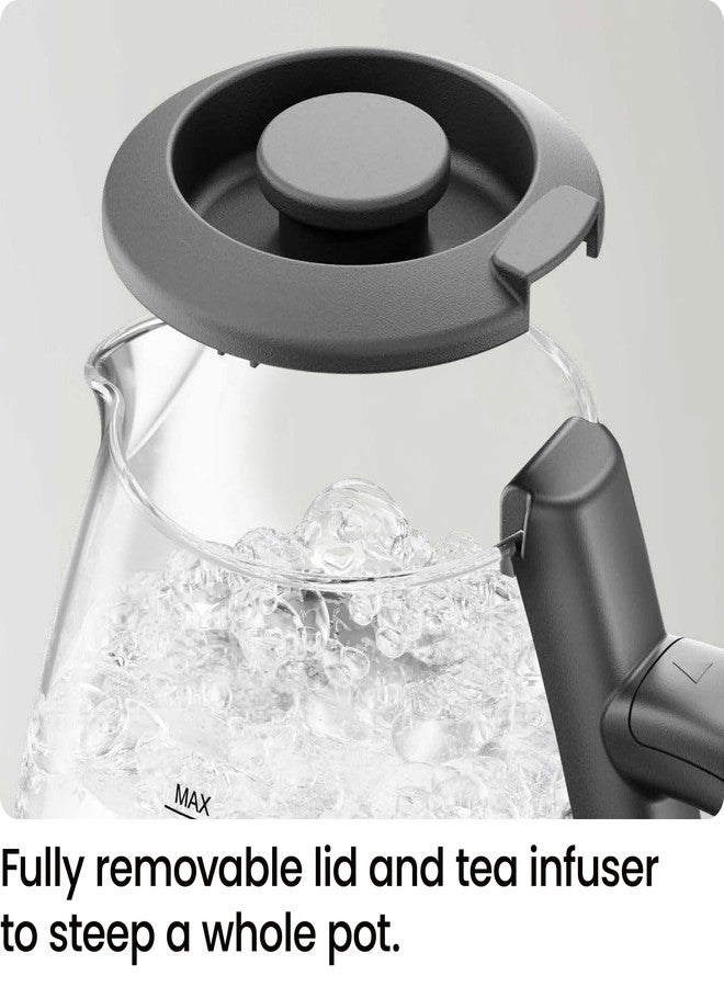 CHEFMAN 1.0L GLASS MATTE KETTLE W/REMOVABLE LID AND INFUSER - Image 5