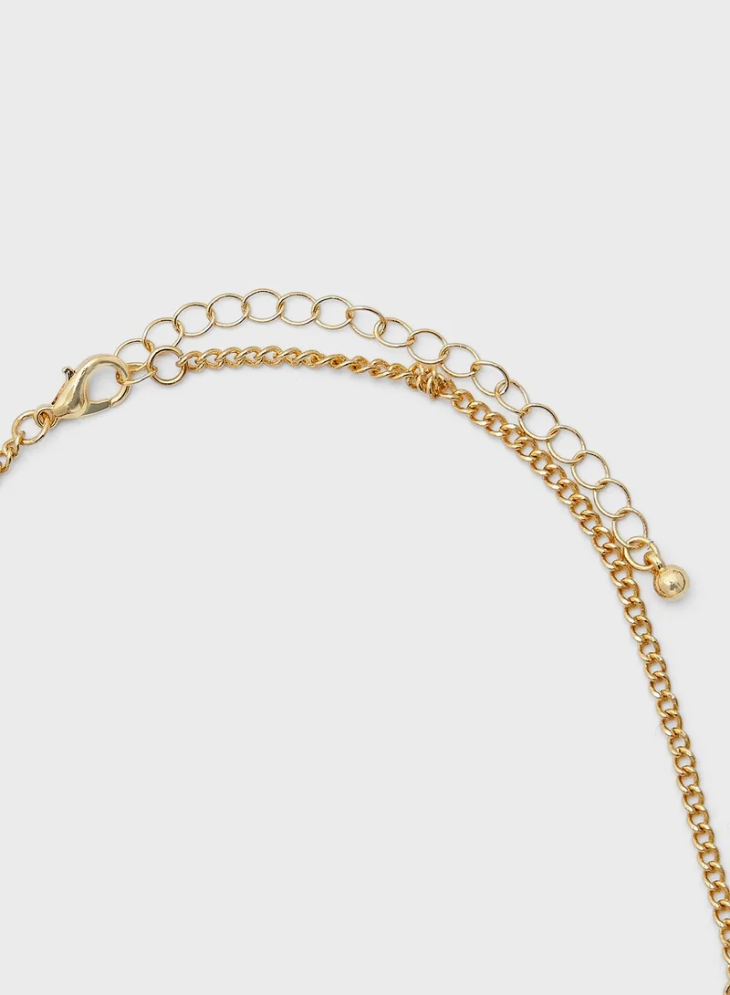 Ginger Butterfly Pendant Necklace & Bracelet Set