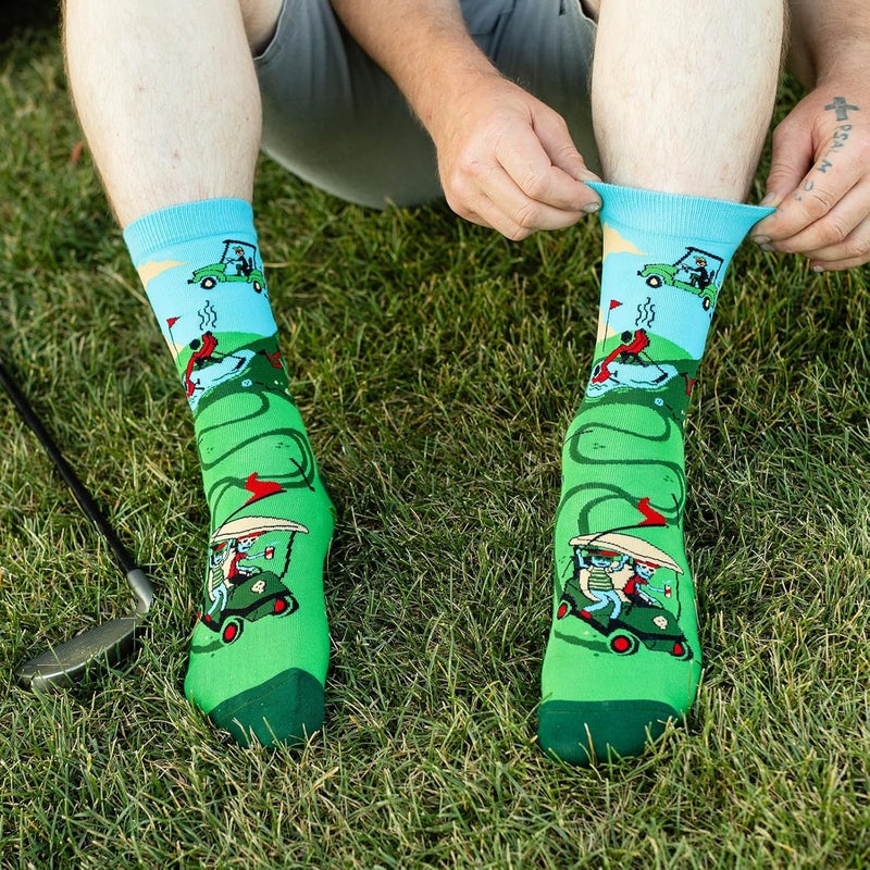 Lavley Funny Golf Socks - Fun gift for golfers - Unisex one size fits most - Great for birthdays or stocking stuffers - Image 4