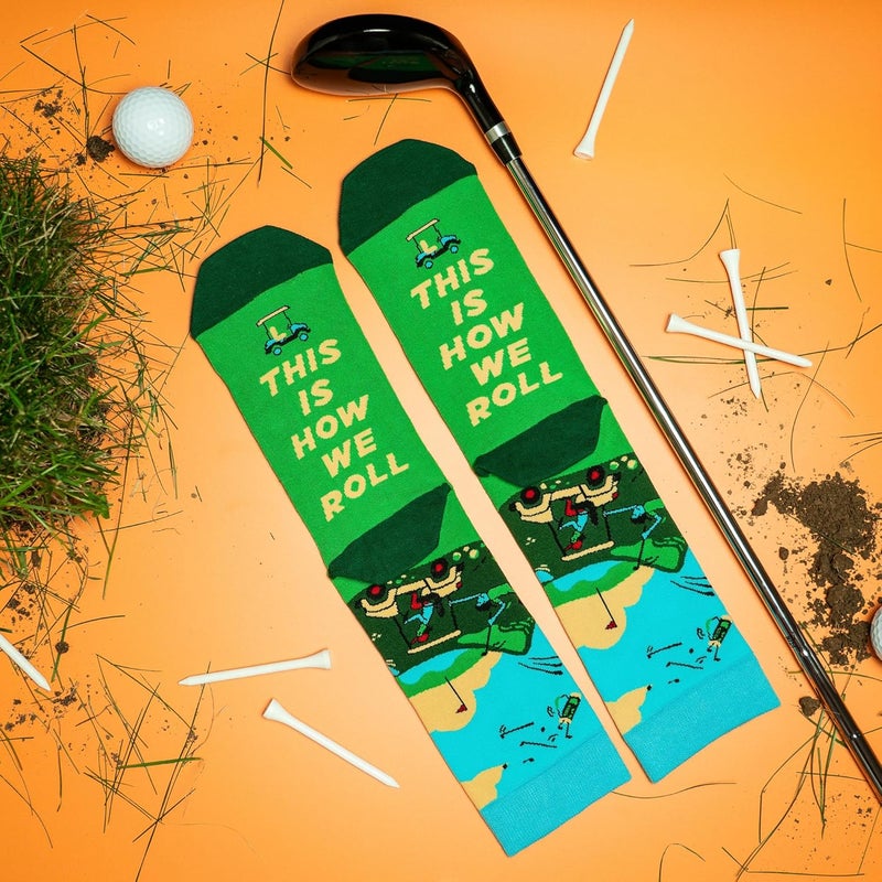 Lavley Funny Golf Socks - Fun gift for golfers - Unisex one size fits most - Great for birthdays or stocking stuffers - Image 3