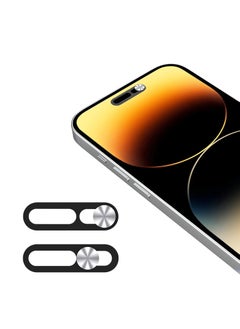 Camera Privacy Cover for iPhone 15 Pro Max, Secure Face ID Protection, Compatible with iPhone 15/14 Pro Models, 2 Pack Silver