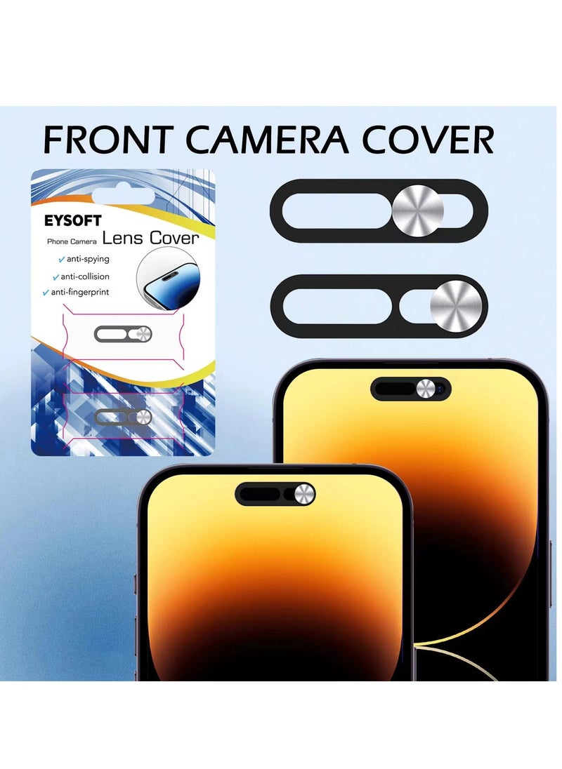 Generic - Camera Privacy Cover for iPhone 15 Pro Max, Secure Face ID Protection, Compatible with iPhone 15/14 Pro Models, 2 Pack Silver - Image 1