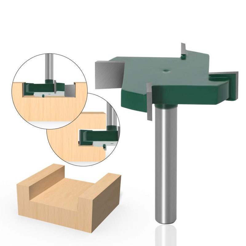 WSOOX CNC Spoilboard Surfacing Router Bit, 1/4 Inch Shank Slab Flattening Planing Bits 40mm Cutting Diameter Carbide Planer Bit, 1/4 Inch Cutting Height Woodworking Router Tool - Image 2