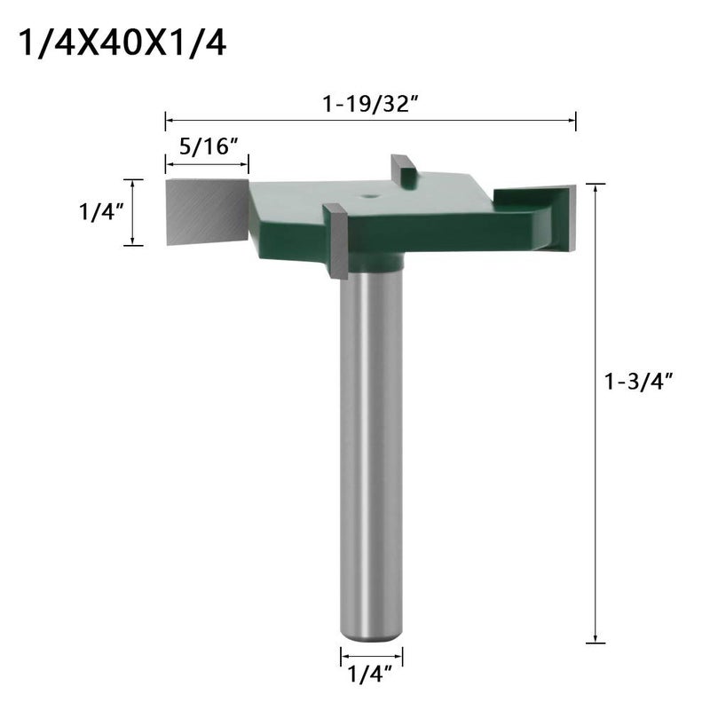 WSOOX CNC Spoilboard Surfacing Router Bit, 1/4 Inch Shank Slab Flattening Planing Bits 40mm Cutting Diameter Carbide Planer Bit, 1/4 Inch Cutting Height Woodworking Router Tool - Image 3