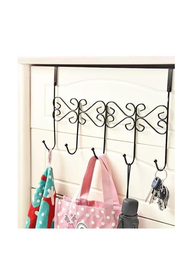Y&D Bag Towel Coat Clothes Hat Over Door Hanger 5-Hook Bathroom Hanging Rack Holder  - Image 3