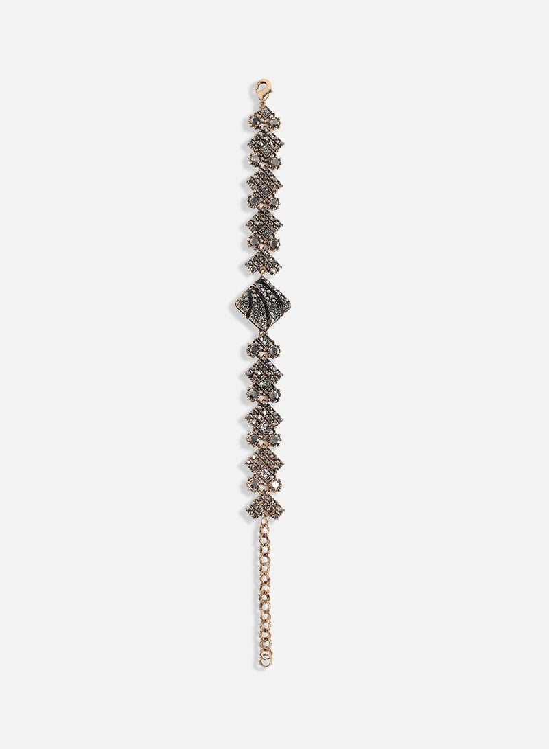 سوهي سوار كريستال مربع - فضي  - Image 2