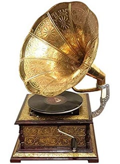 Wooden Arabic Traditional Brass Work Hand Made Gramophone One Disc - pzsku/Z8E0DABA2EEFE23A25A26Z/45/_/1676954822/2a06fb7b-95eb-4d3e-aa59-6360abd6b743