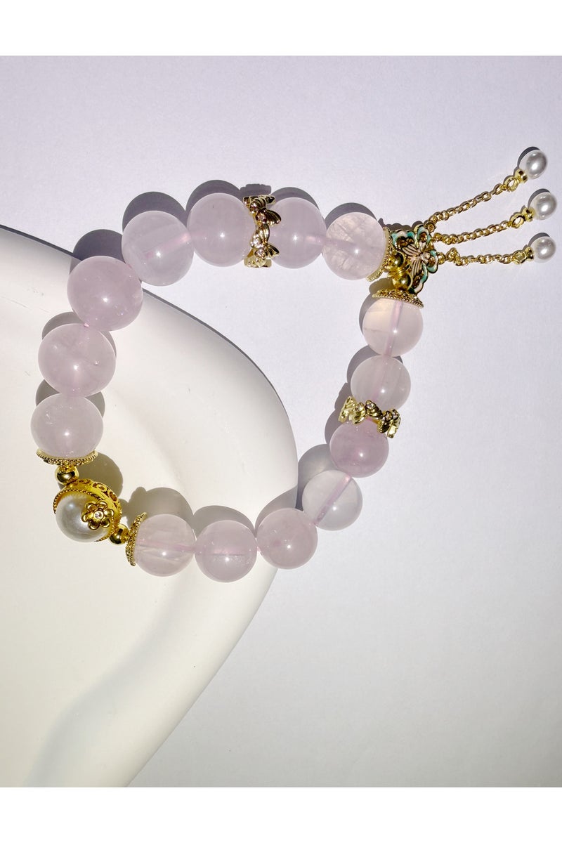 سوار خرز كوارتز وردي مدغشقري - Image 1