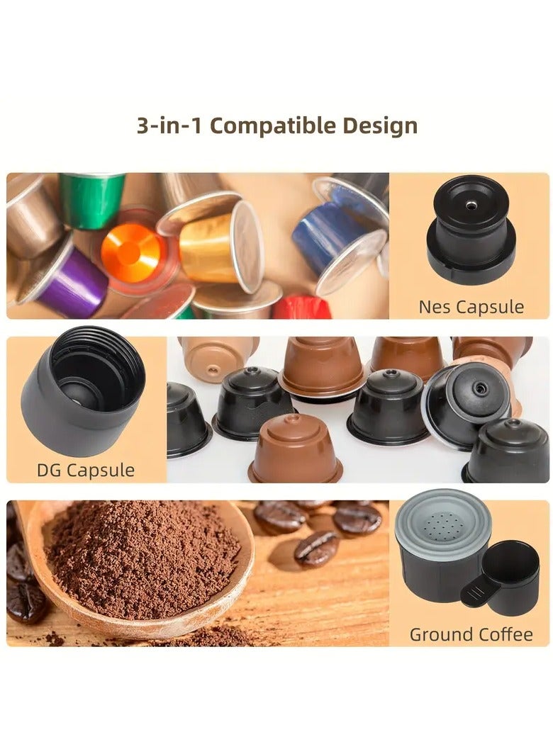 Cafelffe Portable Hand Press Coffee Maker, Manual Espresso Machine Compatible with Nespresso & Dolce Gusto Capsules, 18Bar Mini Coffee Brewer for Travel, Camping & Office Use, Black - Image 4
