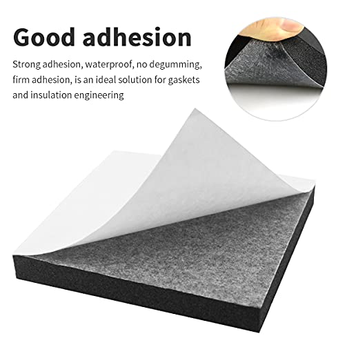 DGSL 4 Pcs Foam Sheets Self Adhesive, 3/4 in Thick X 6 in X 6 in Closed Cell Foam Pad Neoprene Rubber Sheets Non-Slip Insulation Pads Vibration for Furniture Crafts Cars - Image 3