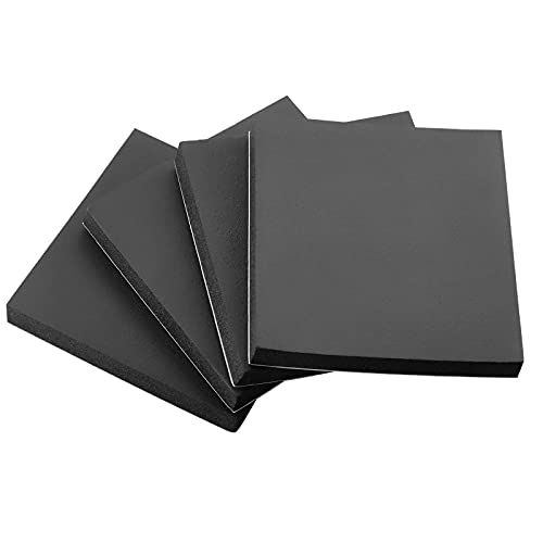DGSL 4 Pcs Foam Sheets Self Adhesive, 3/4 in Thick X 6 in X 6 in Closed Cell Foam Pad Neoprene Rubber Sheets Non-Slip Insulation Pads Vibration for Furniture Crafts Cars - Image 1