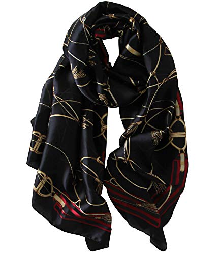NUWEERIR Womens 100% Large Mulberry Silk Scarf Long Satin Scarf Fashion Lightweight Wraps - Image 2