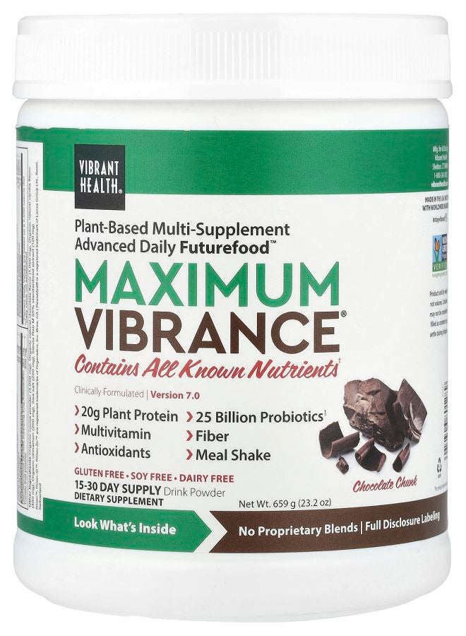 Vibrant Health Maximum Vibrance® Version 7 Chocolate Chunk 23.2 oz (659 g) - Image 1