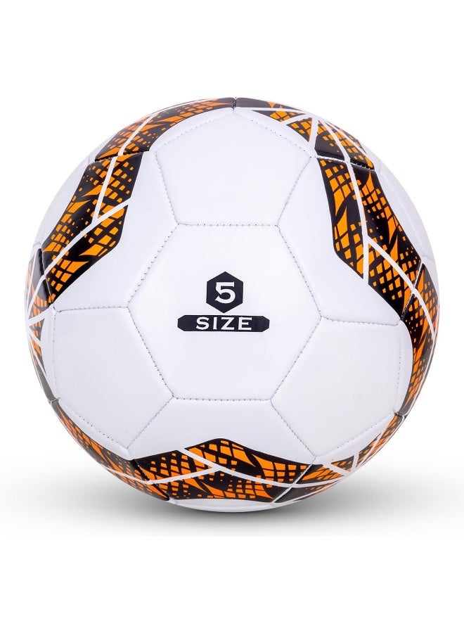 Vector X Fighter 32 Panel PVC Football – Professional Training & Match Soccer Ball, Durable Design, Size 5, White - Image 2