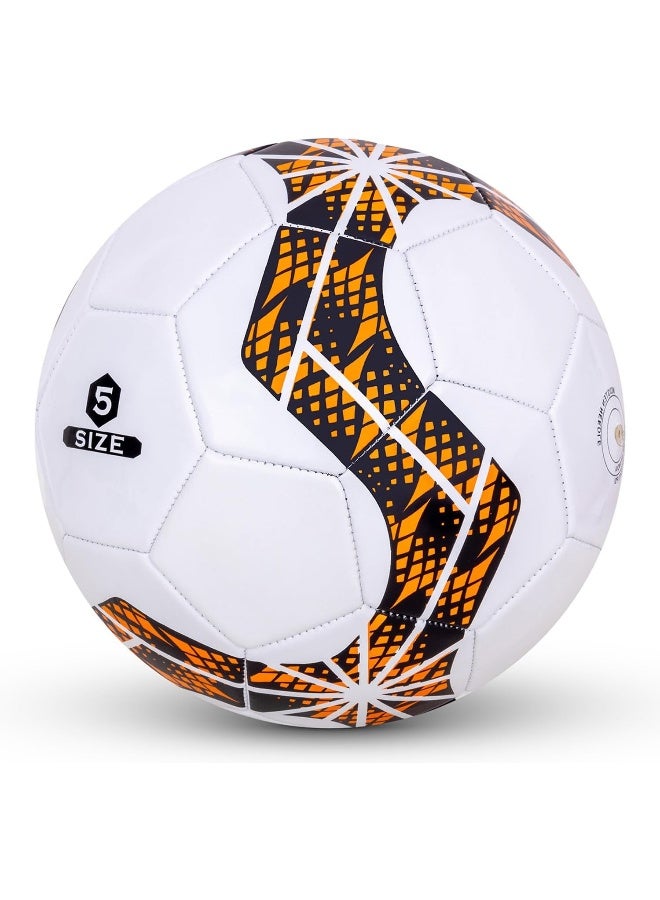 Vector X Fighter 32 Panel PVC Football – Professional Training & Match Soccer Ball, Durable Design, Size 5, White - Image 5