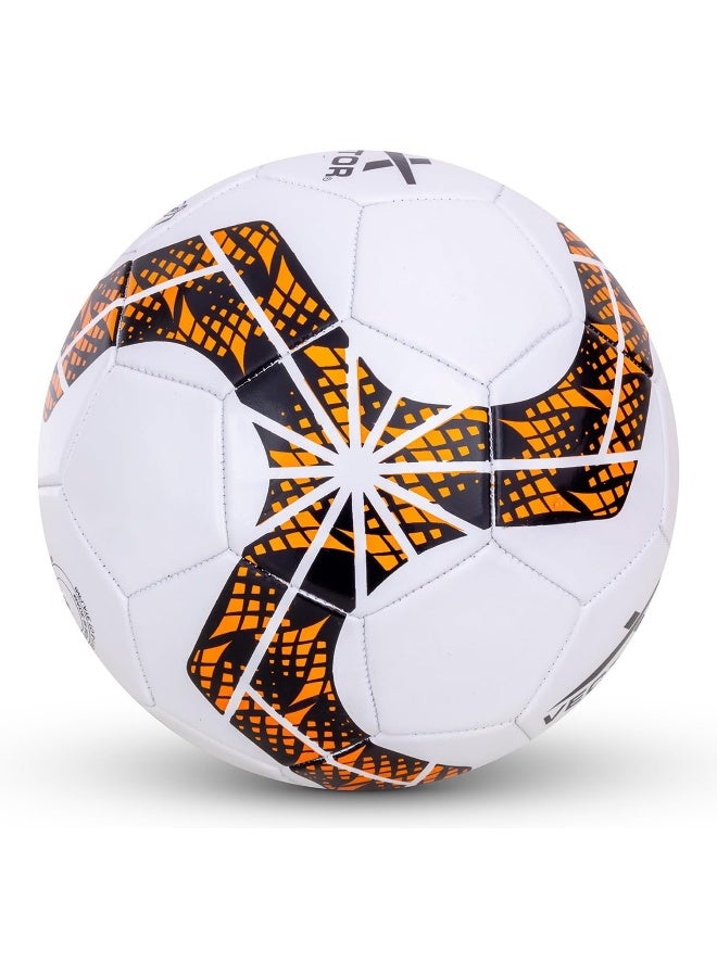 Vector X Fighter 32 Panel PVC Football – Professional Training & Match Soccer Ball, Durable Design, Size 5, White - Image 3
