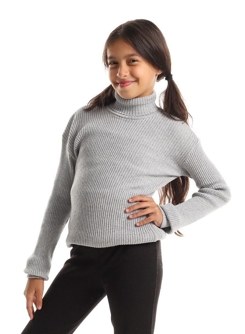 Caesar Girls Wool Pullover With  High Neck - Image 2