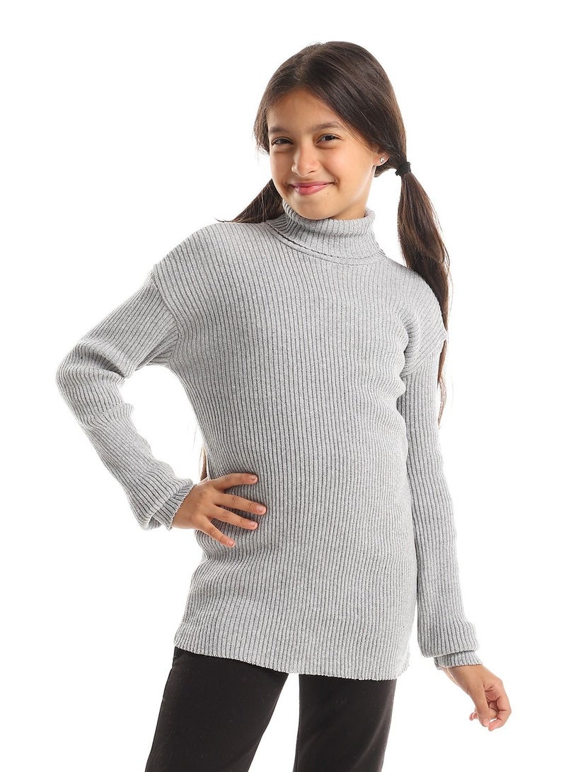 Caesar Girls Wool Pullover With  High Neck - Image 1