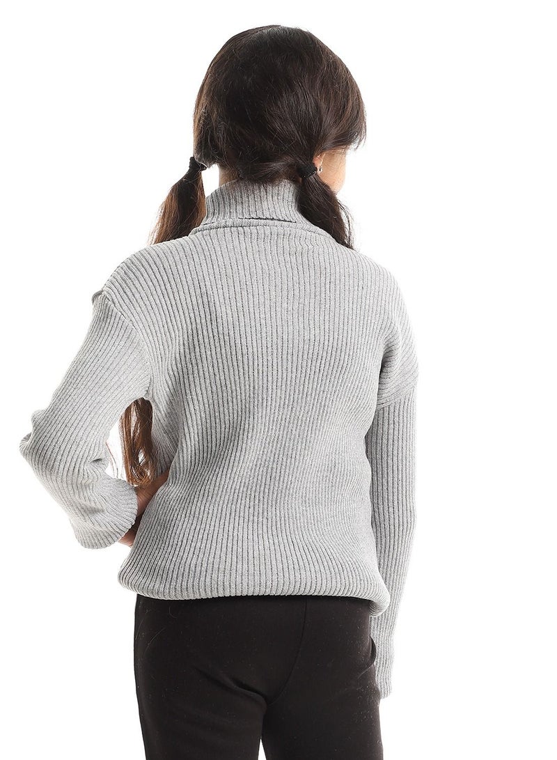 Caesar Girls Wool Pullover With  High Neck - Image 4