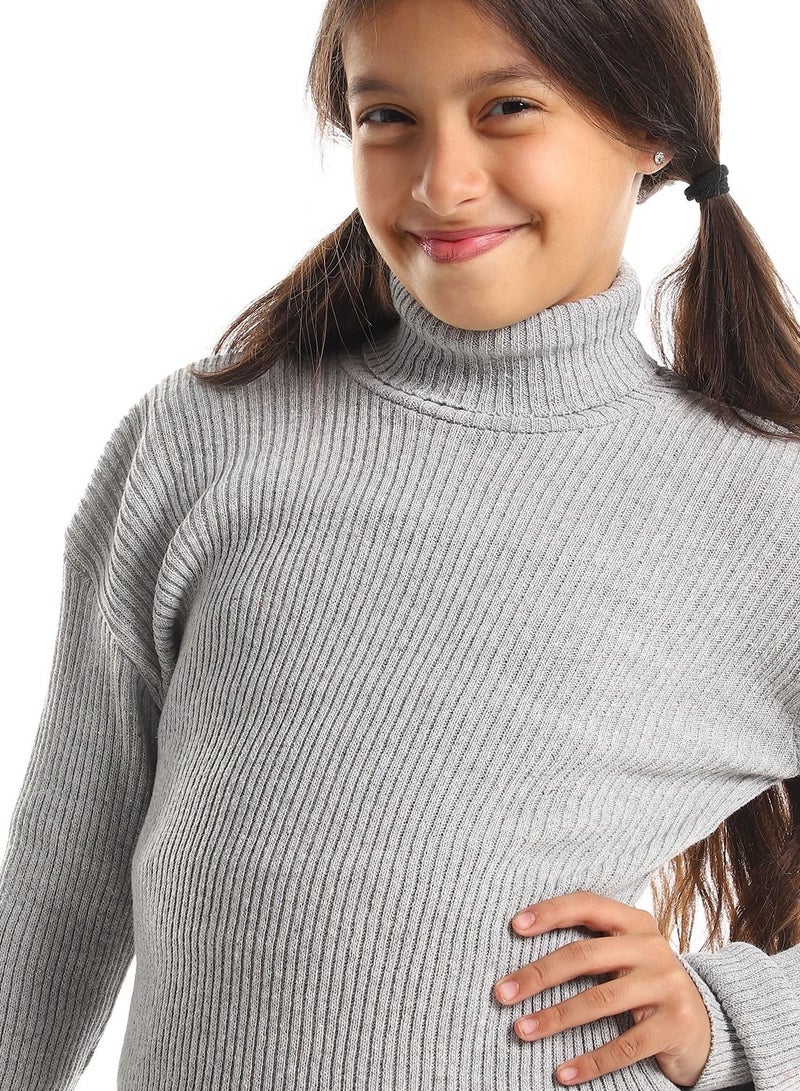 Caesar Girls Wool Pullover With  High Neck - Image 3