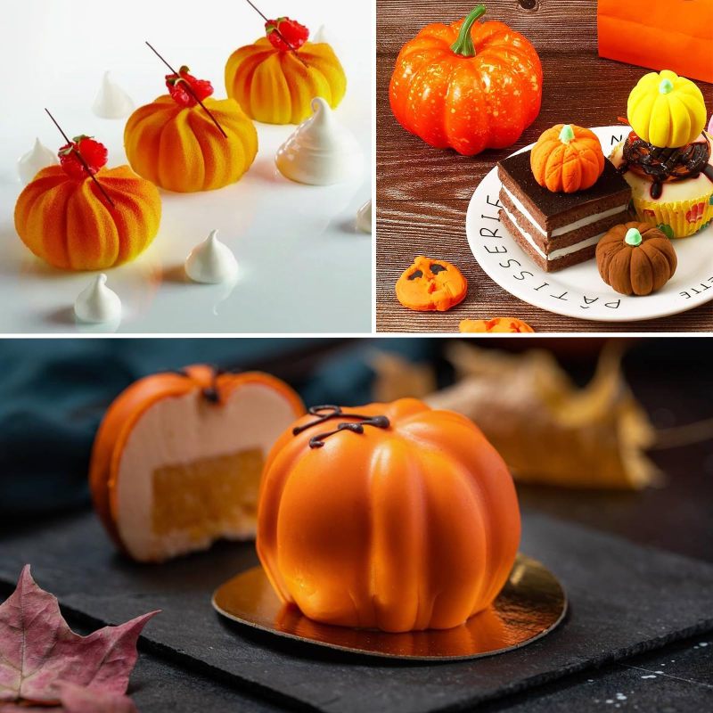 Silicone Pumpkin Mold 29.5*17*5cm White Effortless Release 3D Cake Mold - Festive Detail Halloween Baking Mold for Home Baking, Crafting Parties - Image 3
