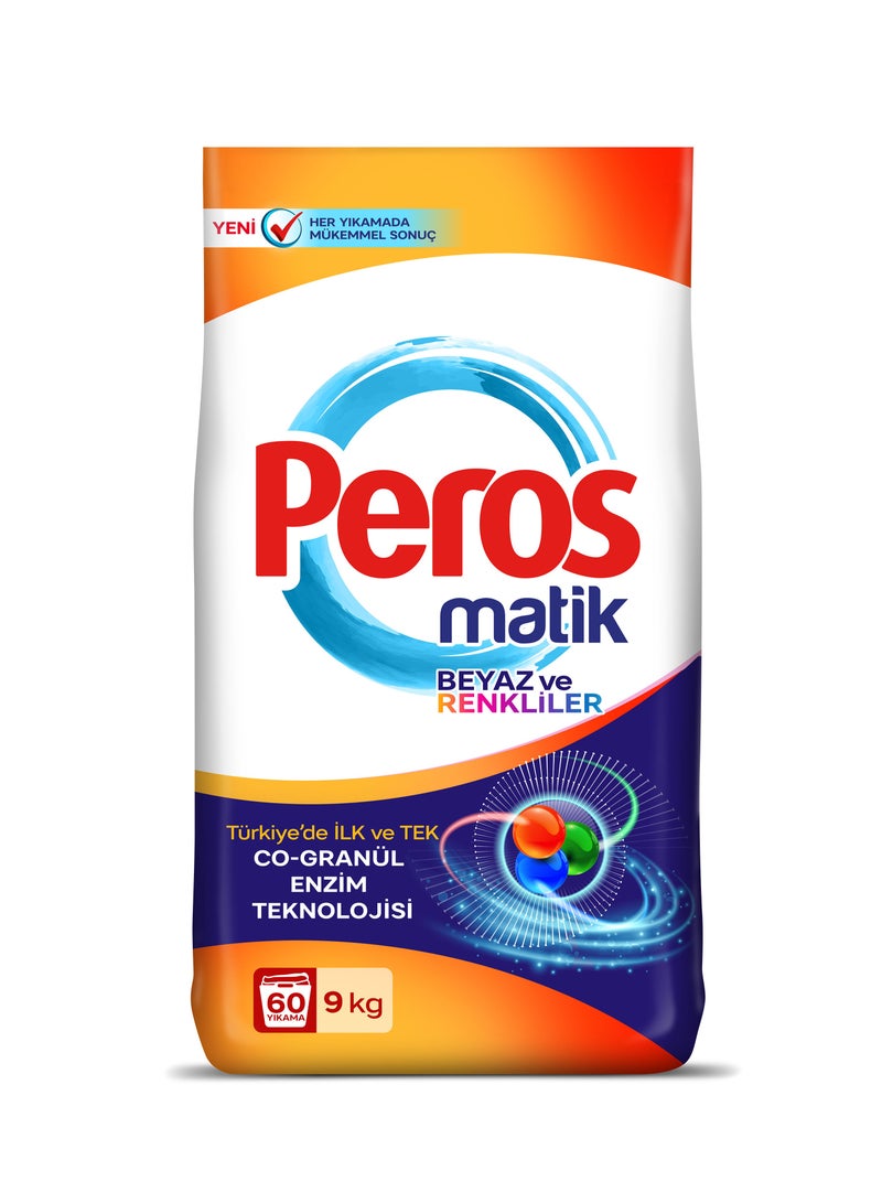 Peros POWDER DETERGENT MATIC BAG (White & Colors) 9 kilo 