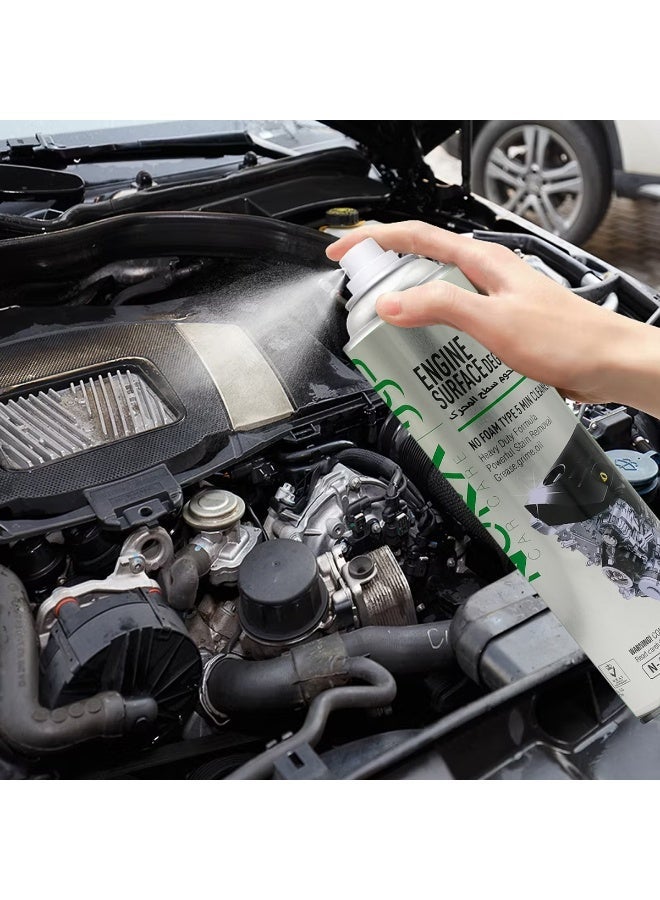 NORA Engine Surface Degreaser Spray 500ml Heavy Duty Car Engine Cleaner Oil Grease Remover Fast Acting No Foam Formula Multi Surface Automotive Cleaning Spray N-401 - Image 2