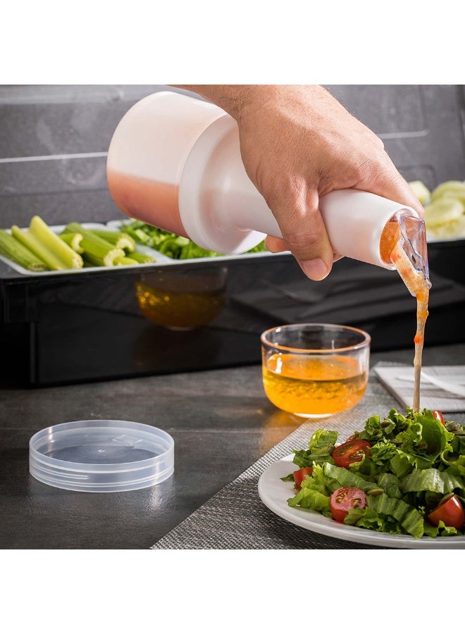 Restaurantware 0.5 qt Plastic Quick Pour Storage Container Bottle - with Clear Spout and Lid - Bar Storage Bottle - 3 1/2" x 3 1/2" x 10 1/4" - 1ct Box - Bar Lux - Image 3