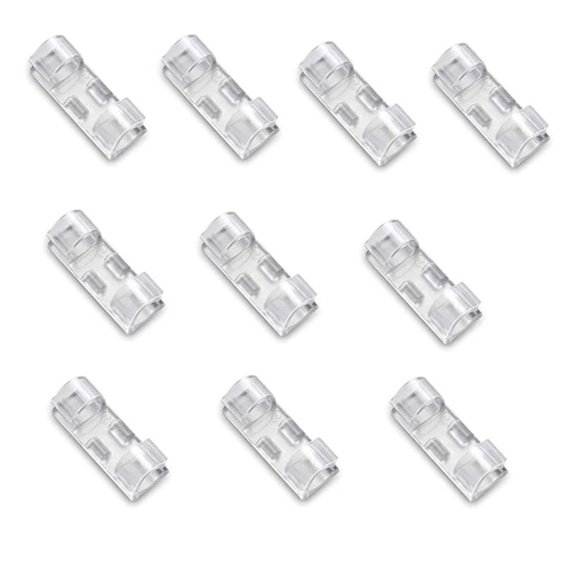 GRABIT مشابك إدارة الكابلات الشفافة منظم الأسلاك سطح المكتب خطاف الكابل مع فوم 3M (10) - Image 1