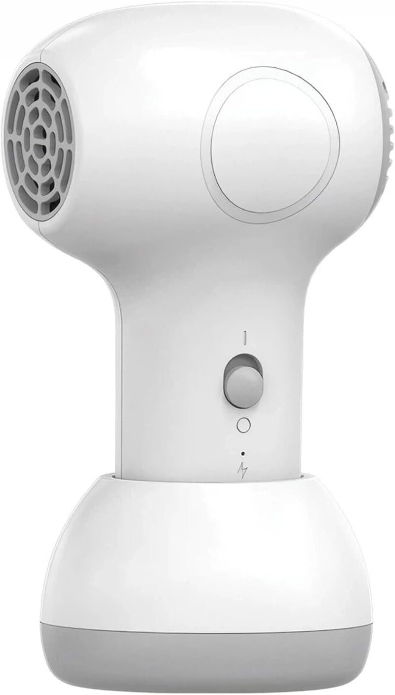 Kids Cordless Hair Dryer, Portable Mini Hair Blow Dryer for Toddlers, Low Noise Baby Hair Dryer for Diaper Rash Prevention, Gentle Heat for Children's Skin, 500 Watt, Wireless Charging, White - Image 1