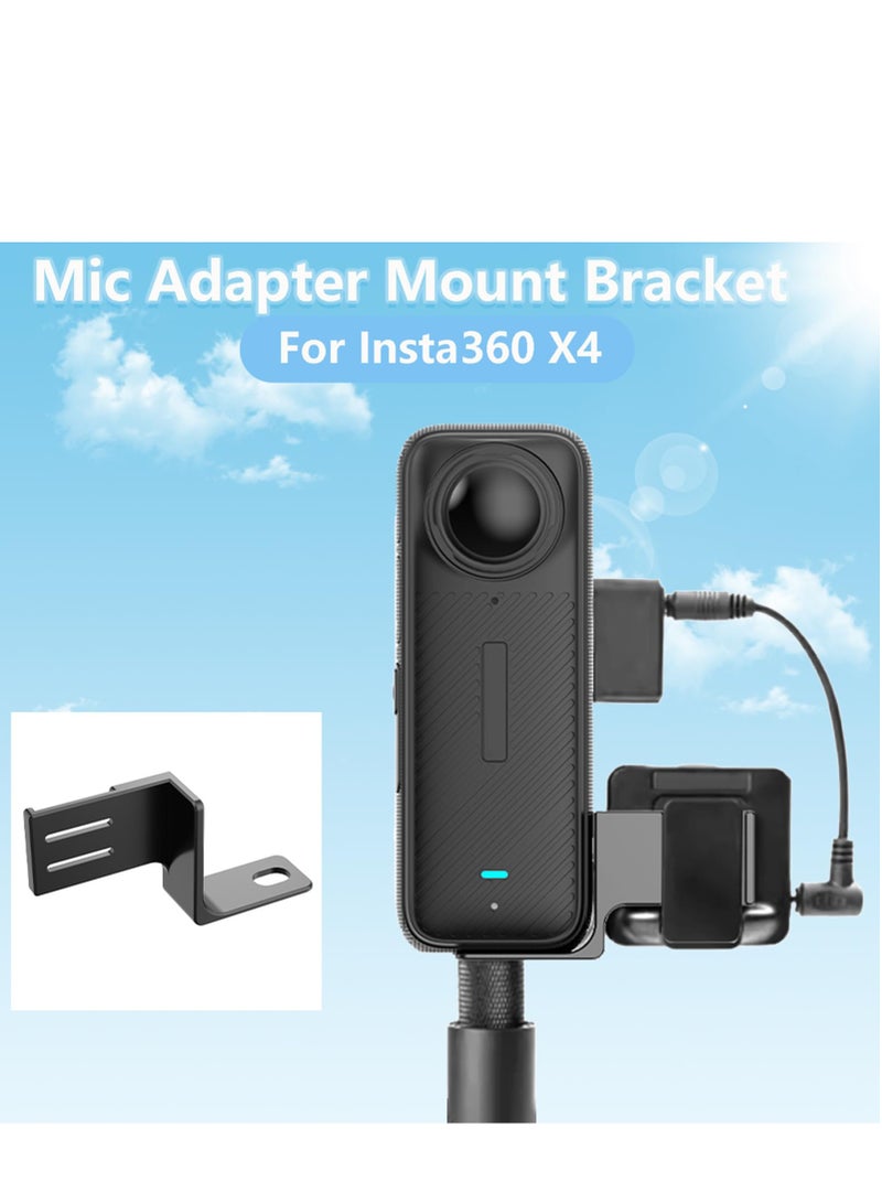 1Pcs Invisible Mic Cold Shoe Compatible with Insta360 X5 X4 Mic Adapter Mount Bracket External Microphone Holder with Audio Cable Compatible for Insta360 X5 Accessories  - Image 2