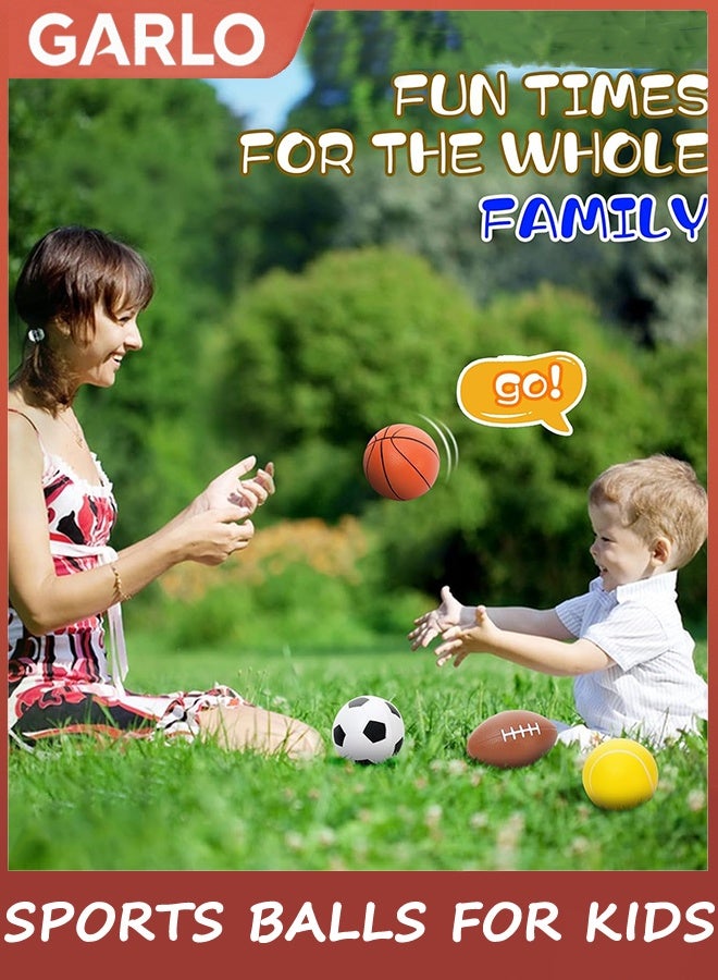 Garlo Sports Balls for Kids, 5 Pack Small Sports Foam Balls for Toddlers 1-3 Years Old Playground Balls Rubber Kickballs Dodgeballs with Duffle Bag, for Kids Toddlers Indoor Outdoor Toys - Image 5