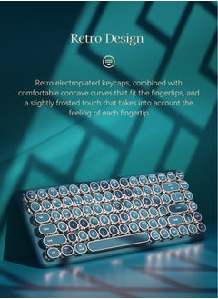 ZIPFORCE Wireless Mechanical Gaming Keyboard, 2.4GHz/Bluetooth/USB-C with Cable, Warm White, Backlight, 84 NKRO Hot Swap Compatible Green Keys  - Image 2