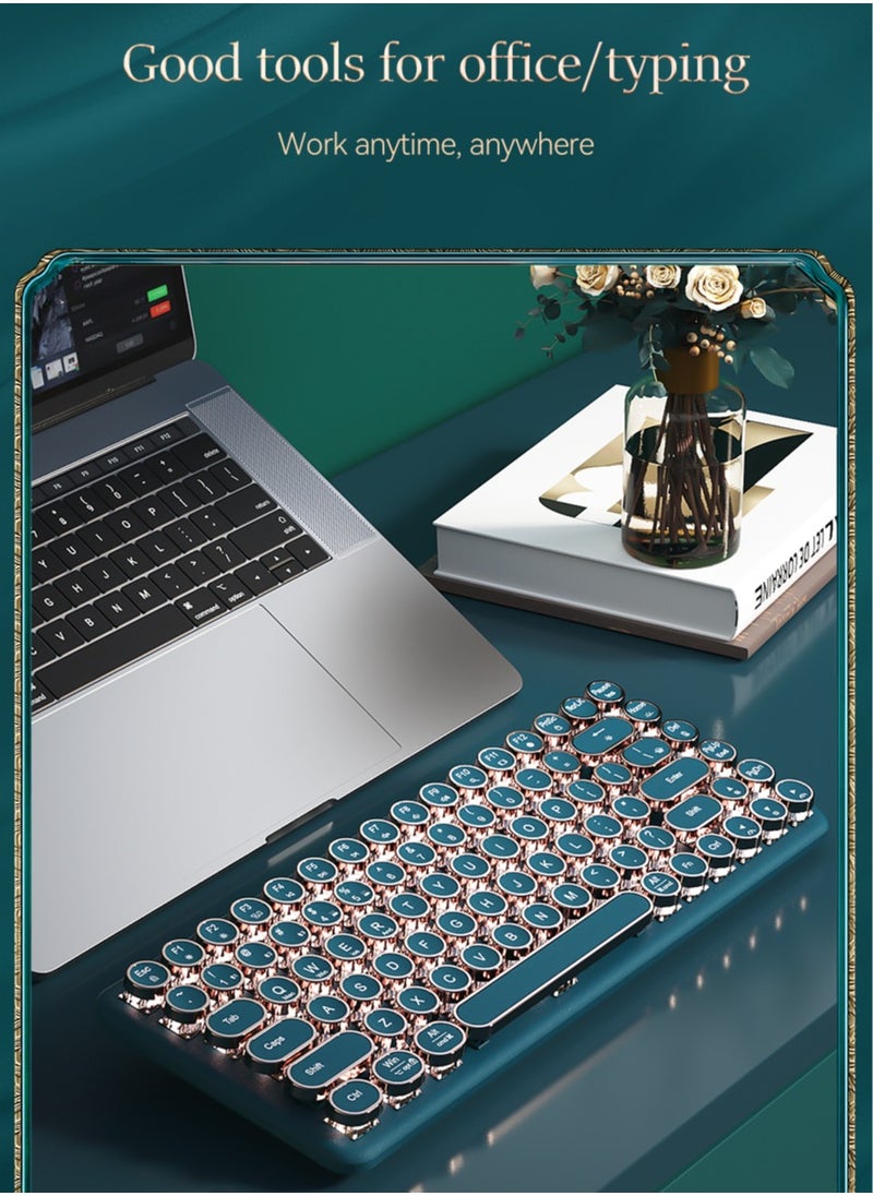 ZIPFORCE - Wireless Mechanical Gaming Keyboard, 2.4GHz/Bluetooth/USB-C with Cable, Warm White, Backlight, 84 NKRO Hot Swap Compatible Green Keys - Image 1